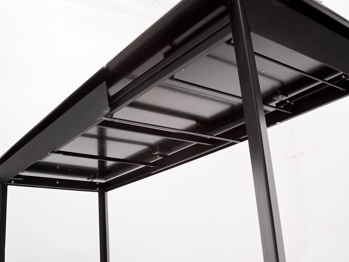 Стол раскладной Dogma (140+60) керамика матовая, белая / опоры черные изображение Стол раскладной Dogma (140+60) керамика матовая, белая / опоры черные фото