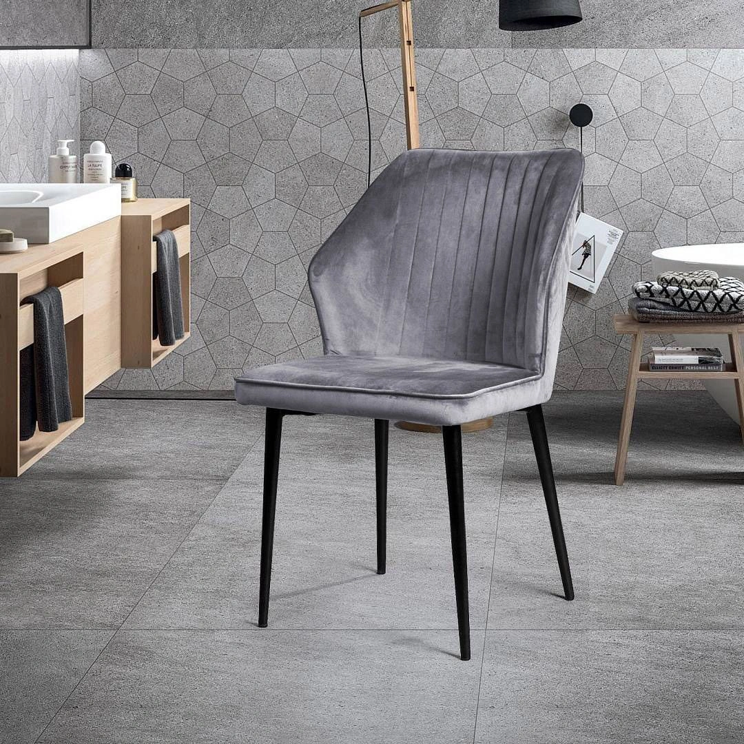 Стул Berg, бархат светло-серый 26 изображение Стул Berg, бархат светло-серый 26 фото