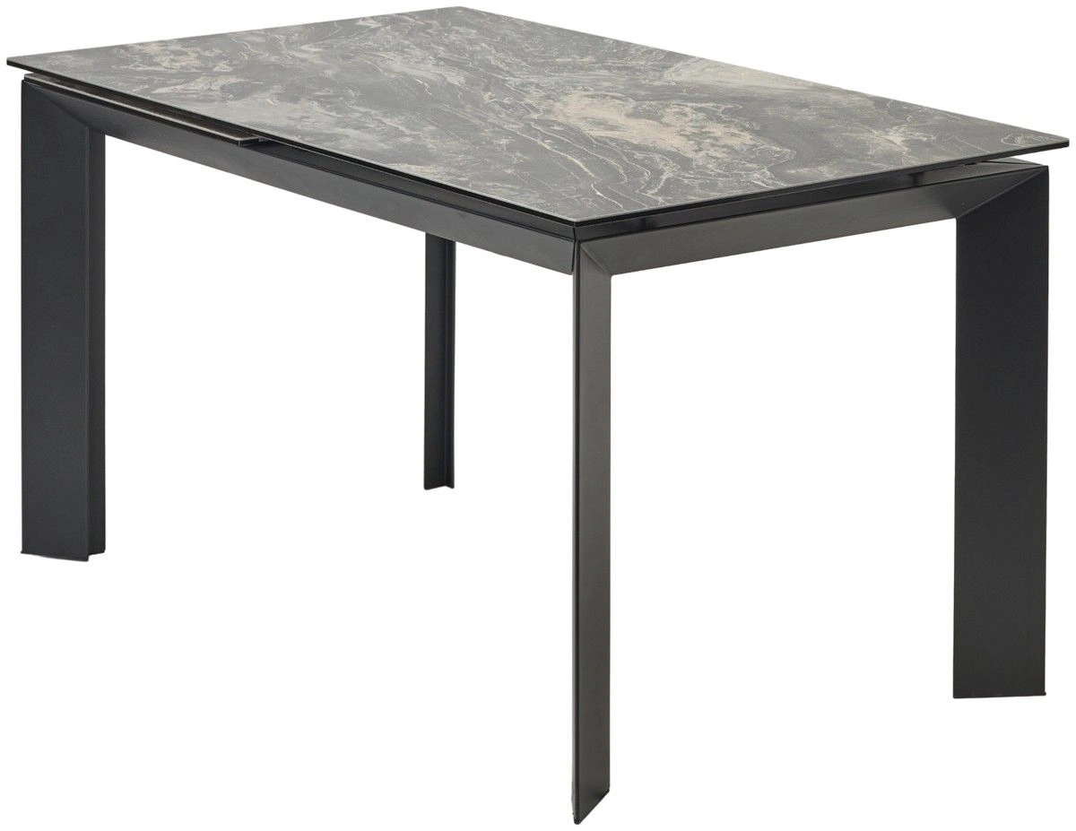 Стол раскладной Dogma (180+60) керамика матовая, черная изображение Стол раскладной Dogma (180+60) керамика матовая, черная фото