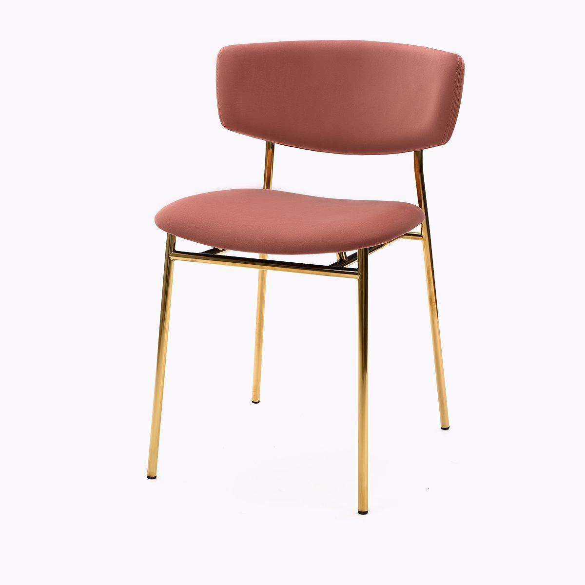 Стул Deimos, микровелюр розовый, опоры золото изображение Стул Deimos, микровелюр розовый, опоры золото фото