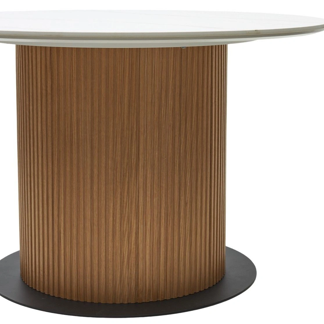 Стол круглый Messi (120) керамика матовая белая изображение Стол круглый Messi (120) керамика матовая белая фото