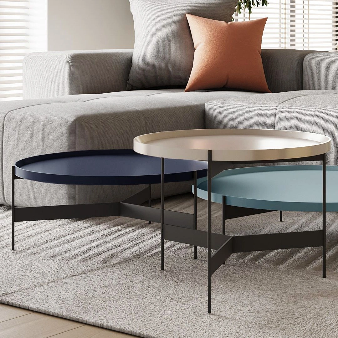 Стол журнальный Plate D90, эмаль, цвет по ral, h27 изображение Стол журнальный Plate D90, эмаль, цвет по ral, h27 фото