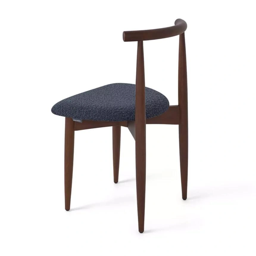 Стул Diana, бук натуральный (тонированный коричневым лаком), темно-серый изображение Стул Diana, бук натуральный (тонированный коричневым лаком), темно-серый фото