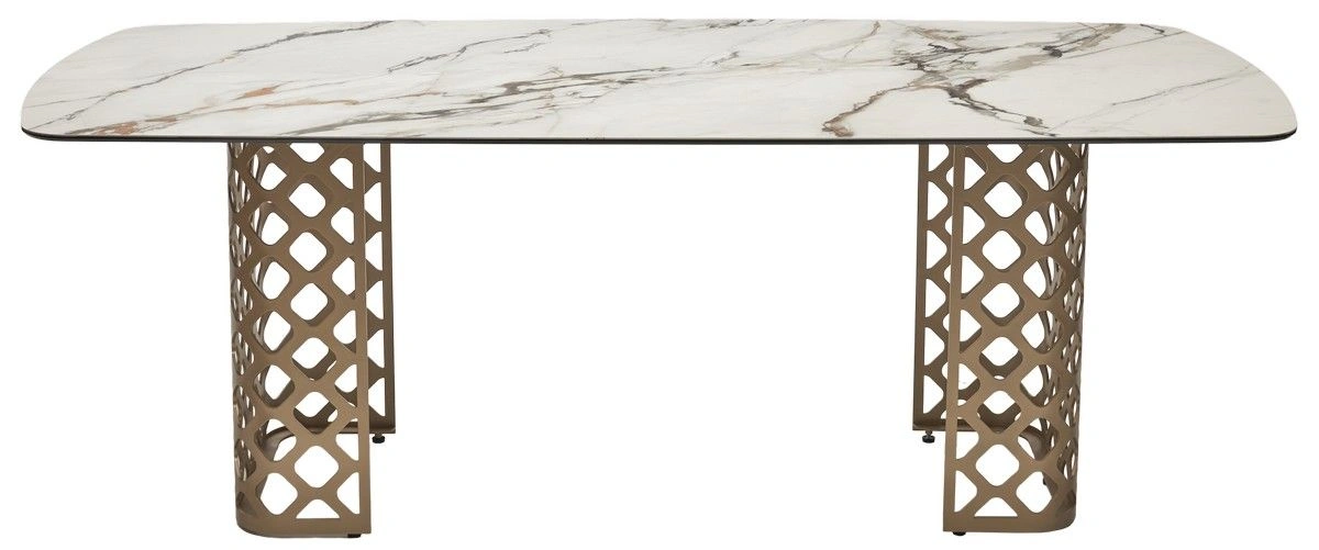 Стол обеденный Caviar (220) керамика матовая, светлая изображение Стол обеденный Caviar (220) керамика матовая, светлая фото