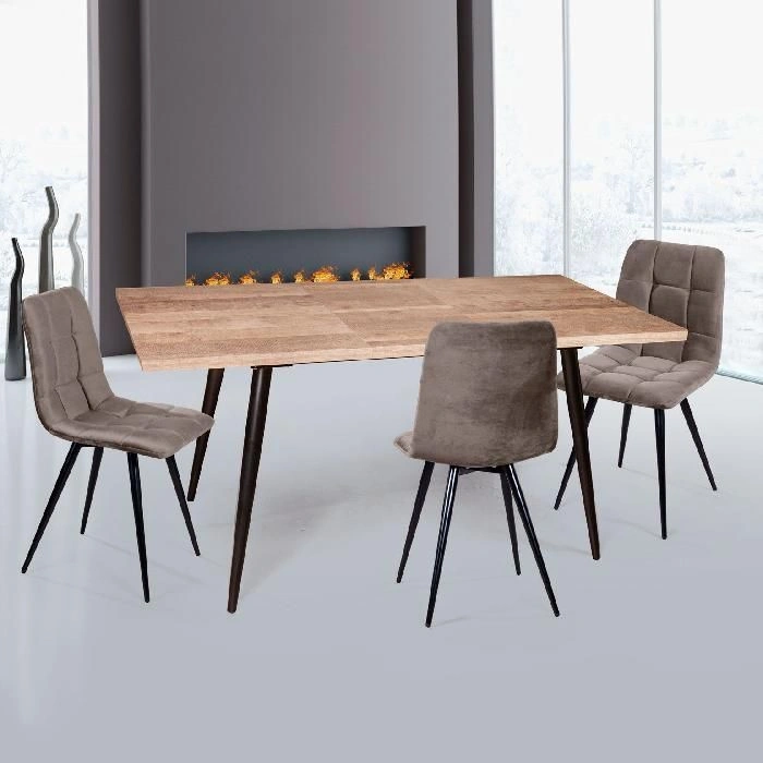 Стол раздвижной Stanley (120+40) дуб эндгрейн + 4 стула Uno изображение Стол раздвижной Stanley (120+40) дуб эндгрейн + 4 стула Uno фото