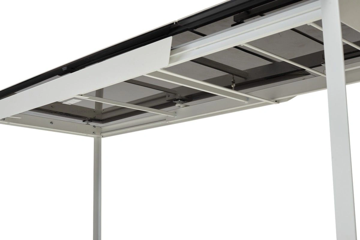 Стол раскладной Dogma (140+60) керамика глянцевая, белая изображение Стол раскладной Dogma (140+60) керамика глянцевая, белая фото