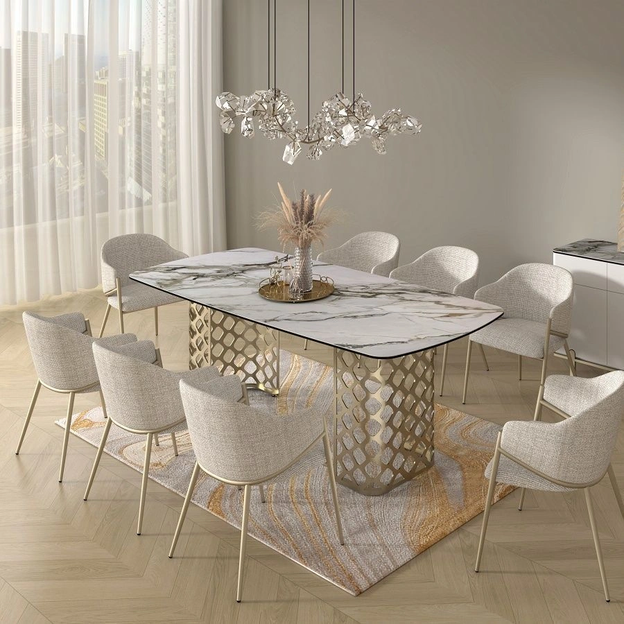 Стол обеденный Caviar (220) керамика матовая, светлая изображение Стол обеденный Caviar (220) керамика матовая, светлая фото