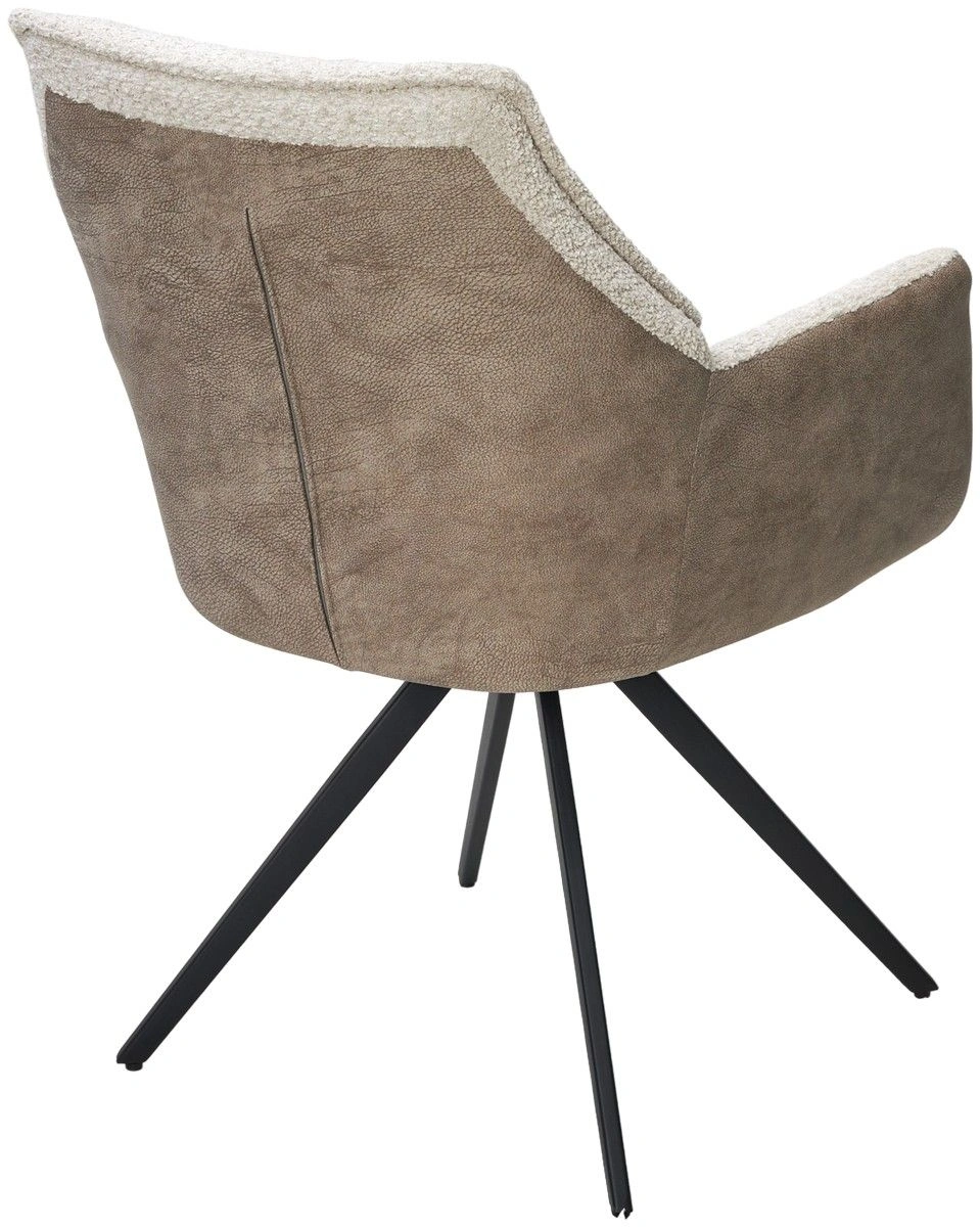 Стул Bravo ткань комби бежево-коричневый, поворотный механизм на 180 градусов изображение Стул Bravo ткань комби бежево-коричневый, поворотный механизм на 180 градусов фото