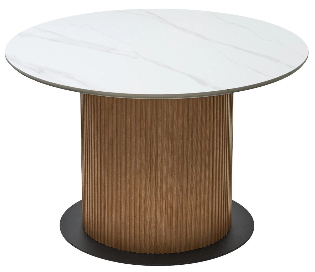 Стол круглый Messi (120) керамика матовая белая изображение Стол круглый Messi (120) керамика матовая белая фото