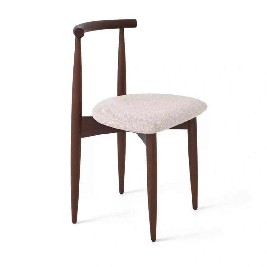 Стул Diana, бук натуральный (тонированный коричневым лаком), бежевый изображение Стул Diana, бук натуральный (тонированный коричневым лаком), бежевый фото