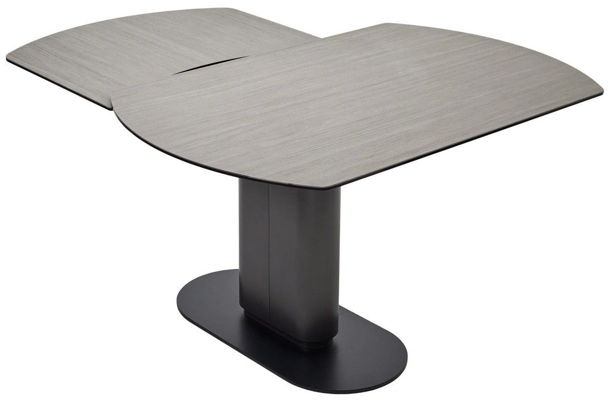 Стол обеденный Gerda (140+60) керамика матовая под дерево, поворотный механизм изображение Стол обеденный Gerda (140+60) керамика матовая под дерево, поворотный механизм фото