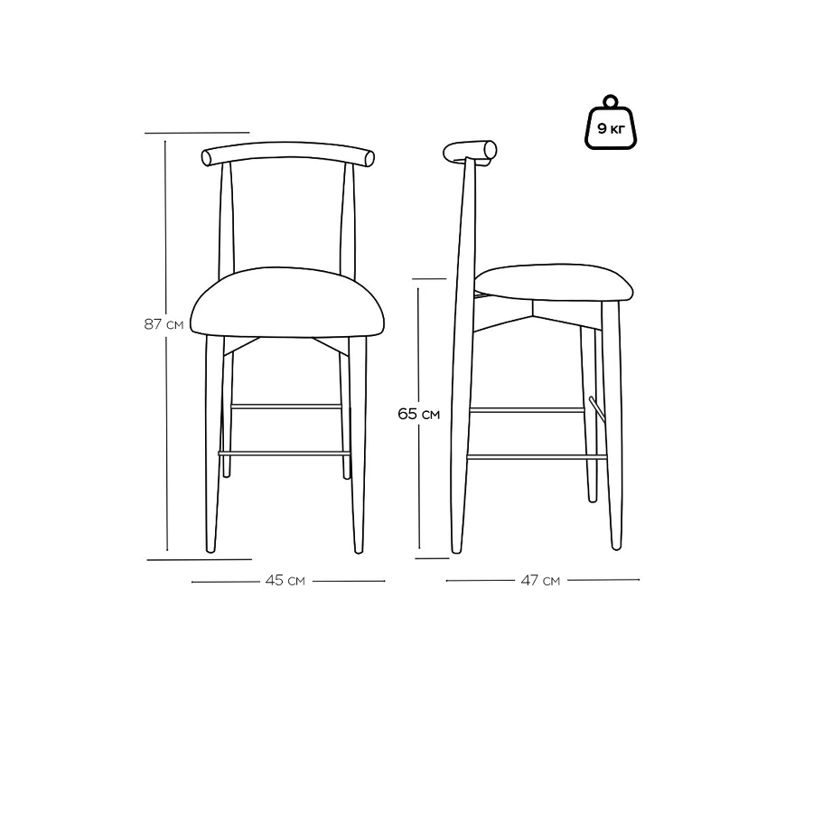 Стул полубарный Diana, бук натуральный, бежевый изображение Стул полубарный Diana, бук натуральный, бежевый фото