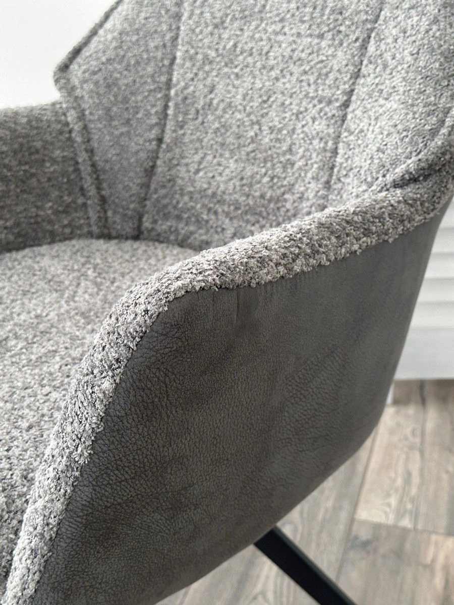 Стул Bravo ткань комби серый, поворотный механизм на 180 градусов изображение Стул Bravo ткань комби серый, поворотный механизм на 180 градусов фото