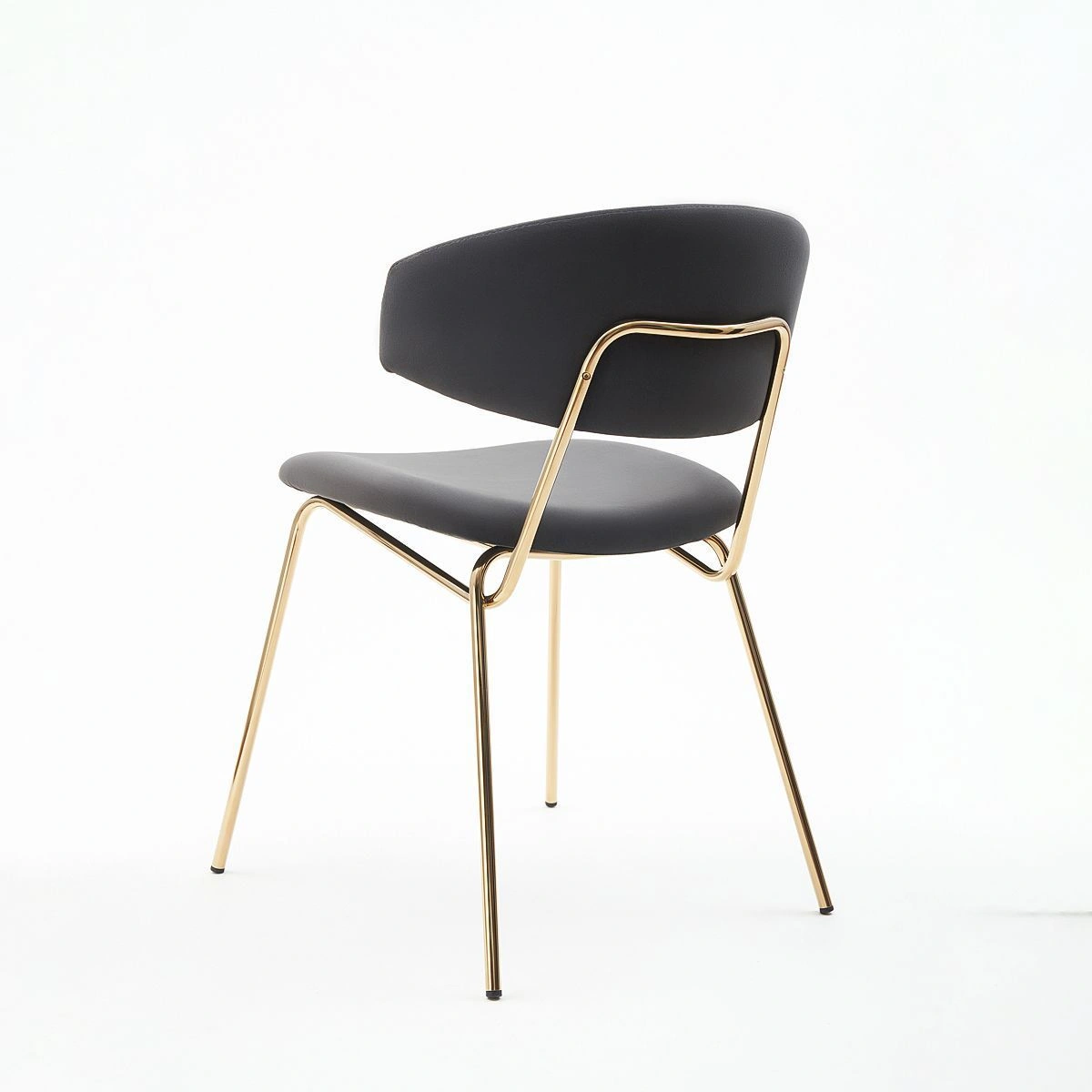 Стул Verdi, микровелюр графит, опоры золото изображение Стул Verdi, микровелюр графит, опоры золото фото