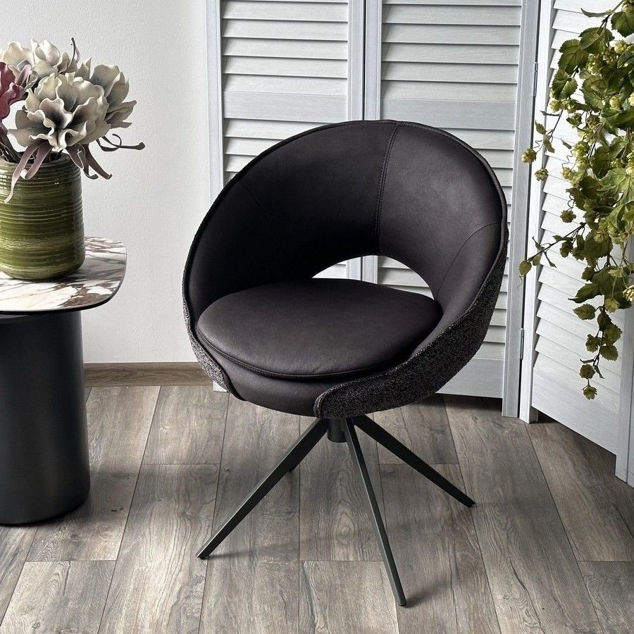 Стул Anna, ткань комби серый, поворотный механизм 360 градусов изображение Стул Anna, ткань комби серый, поворотный механизм 360 градусов фото