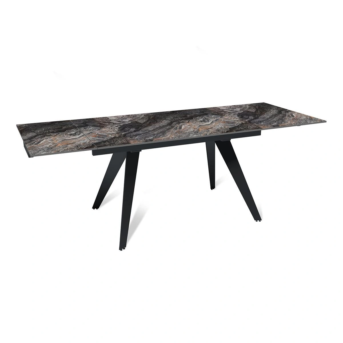 Стол раскладной Rhein (140+40+40), керамика глянцевая Venice Grey изображение Стол раскладной Rhein (140+40+40), керамика глянцевая Venice Grey фото