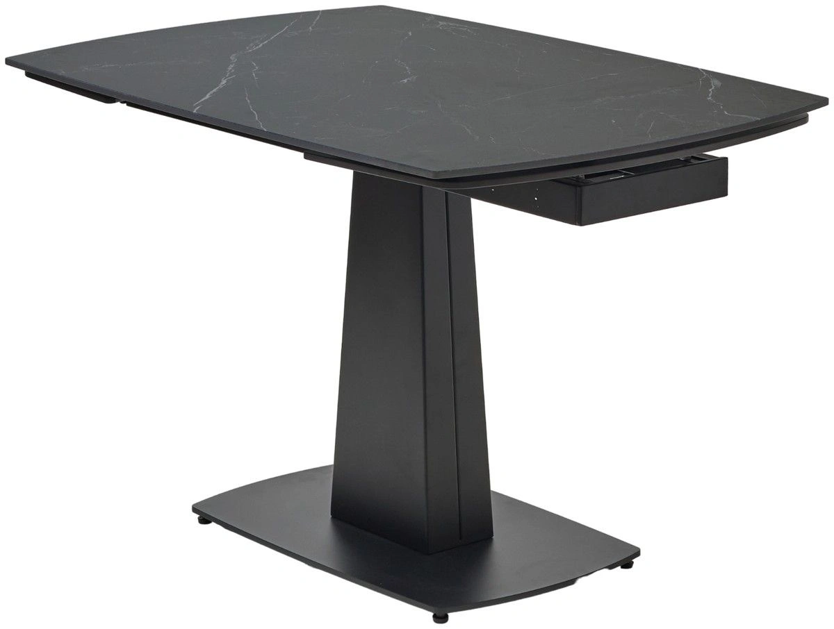 Стол обеденный Blade (140+30+30), керамика матовая темная изображение Стол обеденный Blade (140+30+30), керамика матовая темная фото