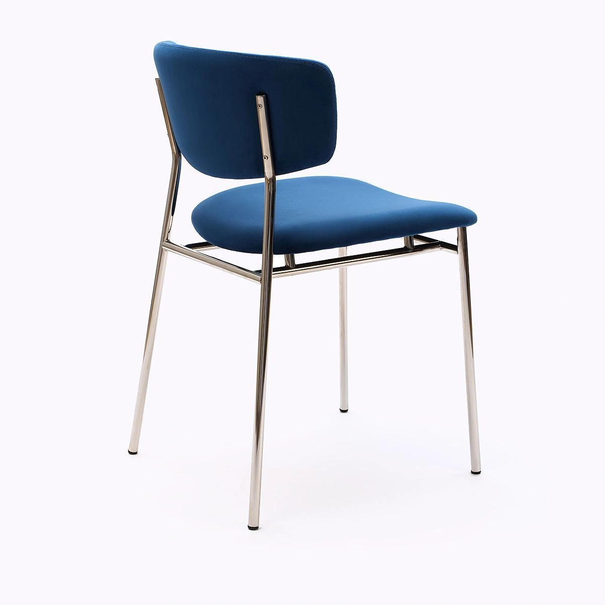 Стул Deimos, микровелюр синий, опоры хром изображение Стул Deimos, микровелюр синий, опоры хром фото