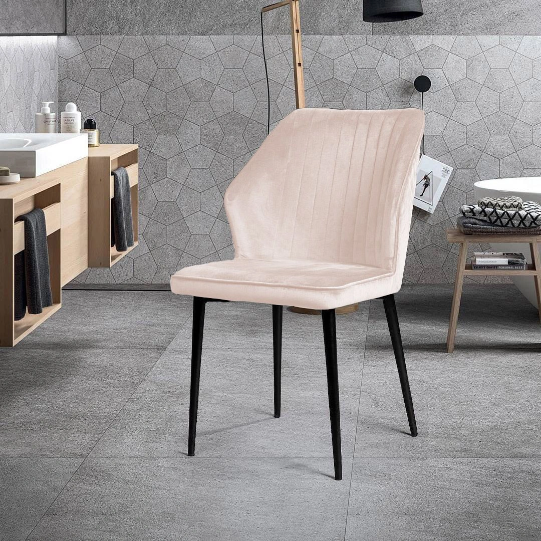 Стул Berg, бархат светло-бежевый 2 изображение Стул Berg, бархат светло-бежевый 2 фото