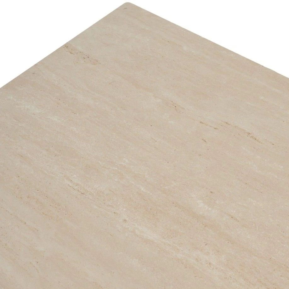 Стол раскладной Dogma (140+60) керамика матовая, бежевая / опоры черные изображение Стол раскладной Dogma (140+60) керамика матовая, бежевая / опоры черные фото