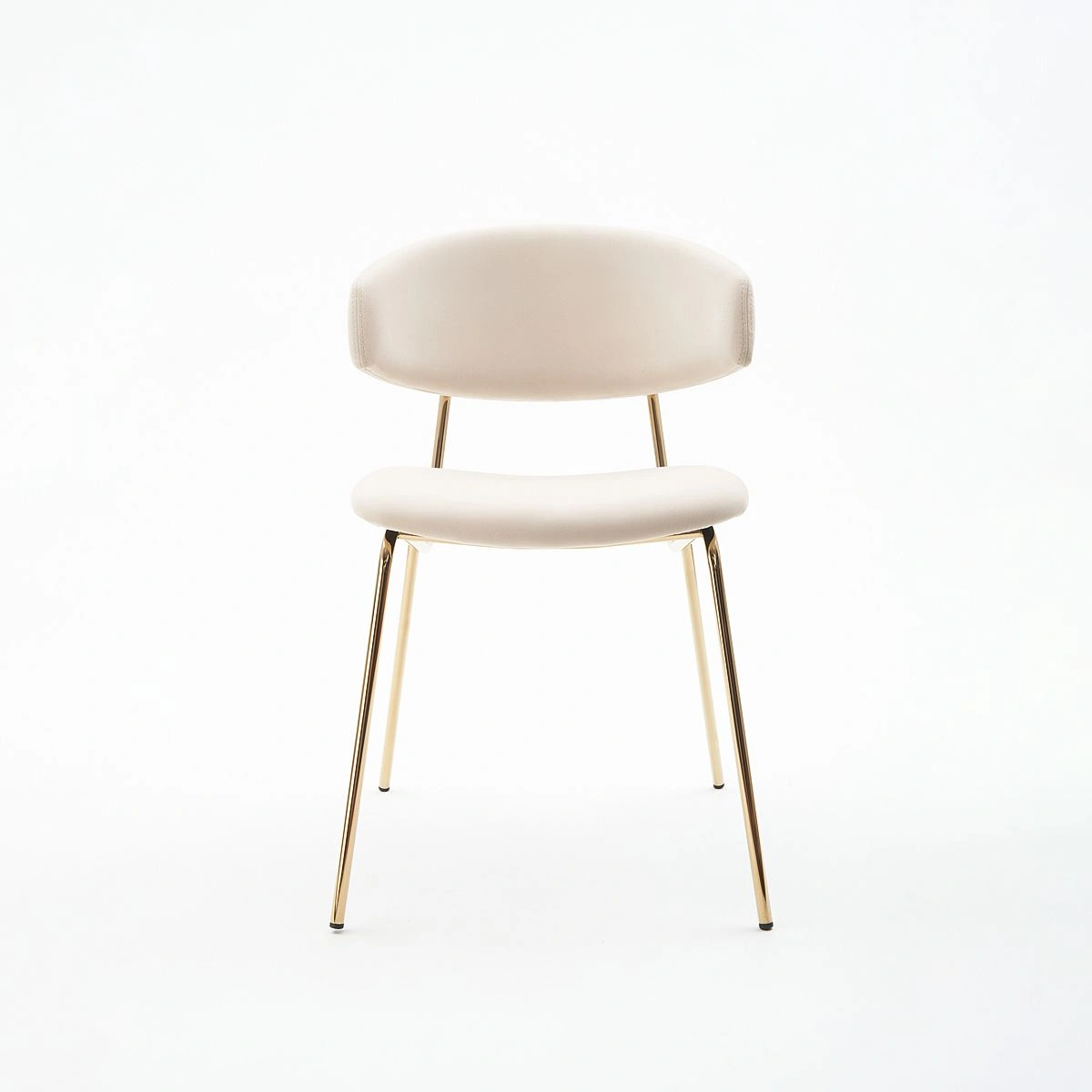 Стул Verdi, микровелюр бежевый, опоры золото изображение Стул Verdi, микровелюр бежевый, опоры золото фото
