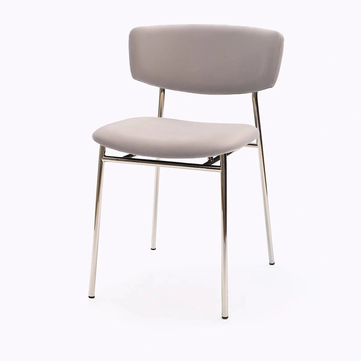 Стул Deimos, микровелюр серый, опоры хром изображение Стул Deimos, микровелюр серый, опоры хром фото