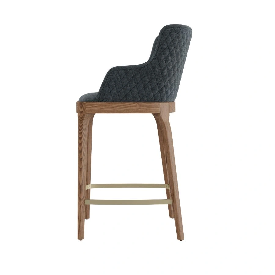 Кресло полубарное Magda, массив бук, рогожка черный изображение Кресло полубарное Magda, массив бук, рогожка черный фото