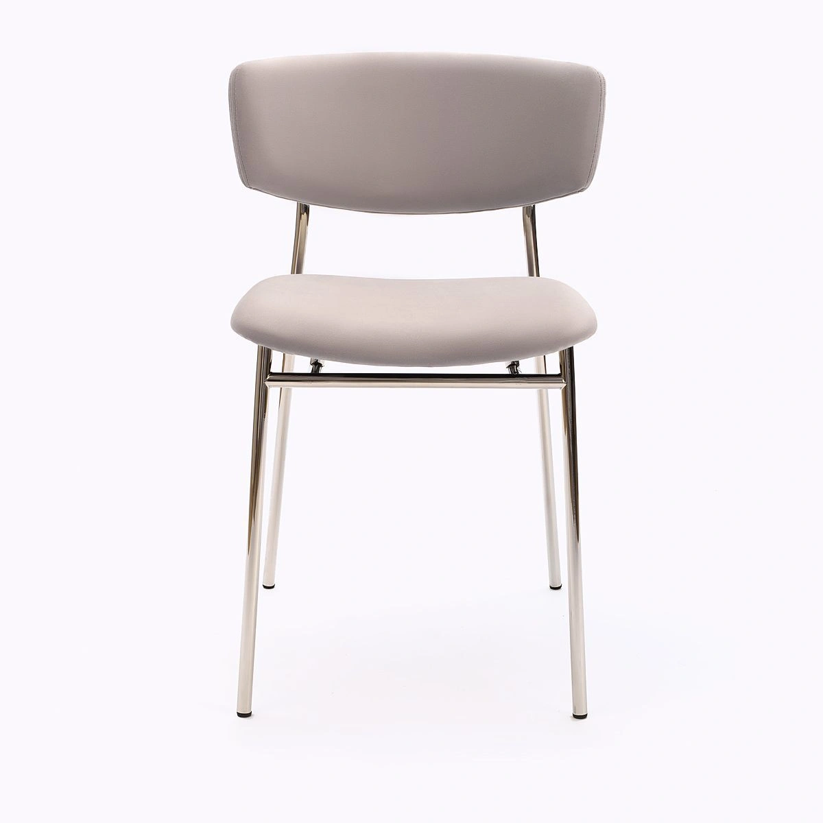 Стул Deimos, микровелюр серый, опоры хром изображение Стул Deimos, микровелюр серый, опоры хром фото