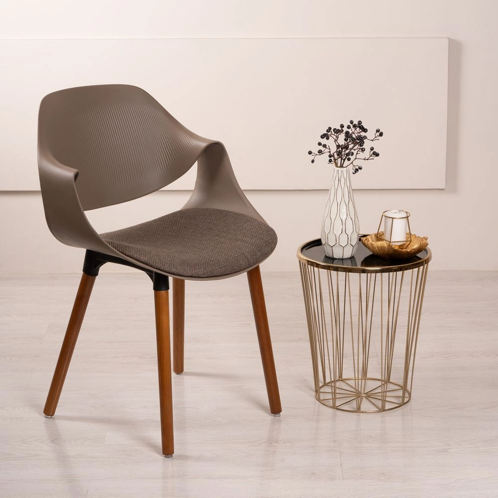 Стул Akella soft, (комплект 2 шт), пластик капучино / опоры дерево изображение Стул Akella soft, (комплект 2 шт), пластик капучино / опоры дерево фото