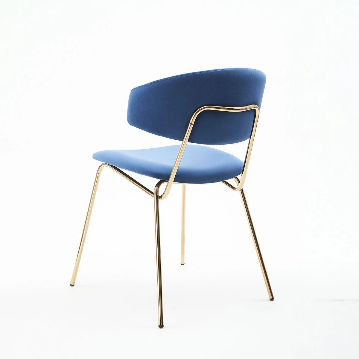 Стул Verdi, микровелюр синий, опоры золото изображение Стул Verdi, микровелюр синий, опоры золото фото