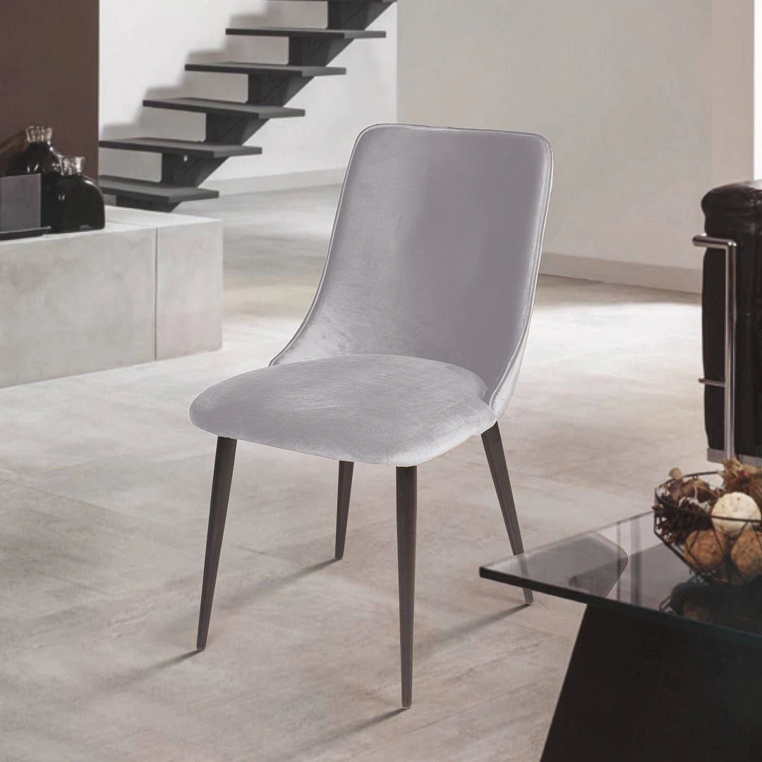 Стул Joe, бархат светло-серый 26 изображение Стул Joe, бархат светло-серый 26 фото