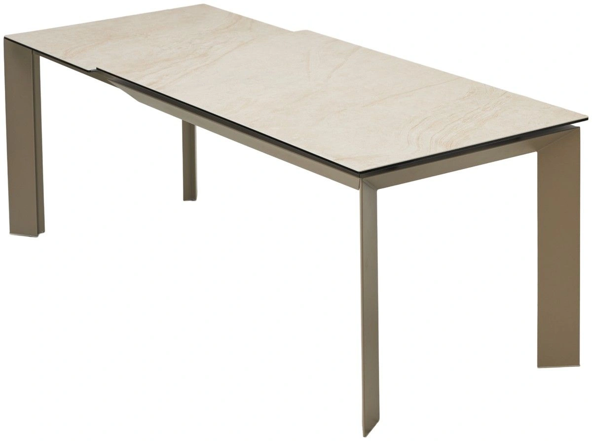 Стол раскладной Dogma (140+60) керамика матовая, бежевая изображение Стол раскладной Dogma (140+60) керамика матовая, бежевая фото