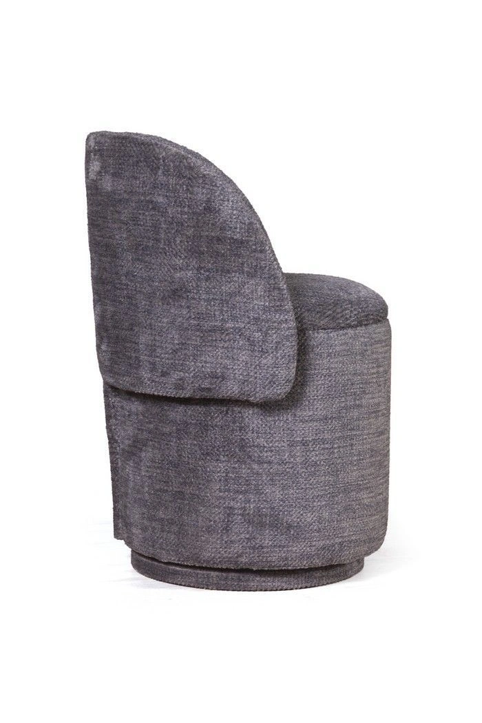 Пуф с кручением Bubble, микромех Rozy dark grey изображение Пуф с кручением Bubble, микромех Rozy dark grey фото