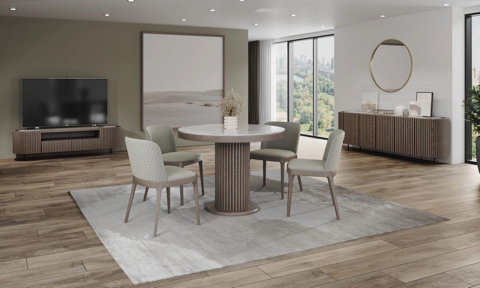 Denver комод, дуб патина / керамика глянцевая изображение Denver комод, дуб патина / керамика глянцевая фото