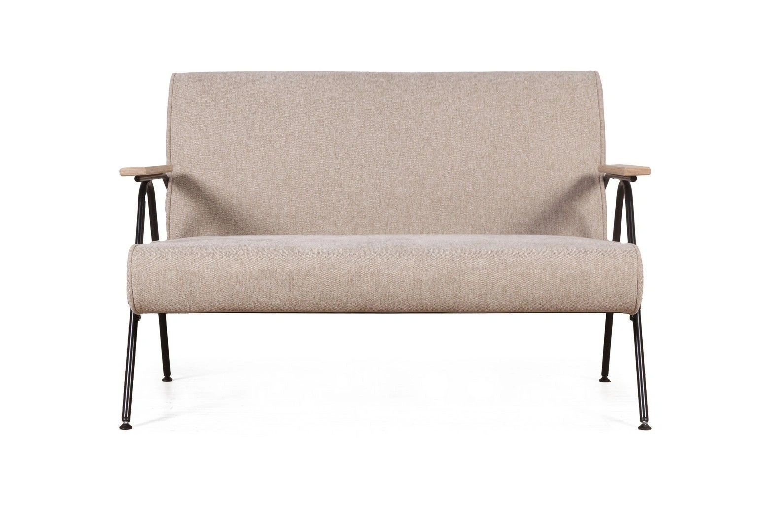 Andy диван двухместный с деревянными подлокотниками, шенилл Shantal beige изображение Andy диван двухместный с деревянными подлокотниками, шенилл Shantal beige фото