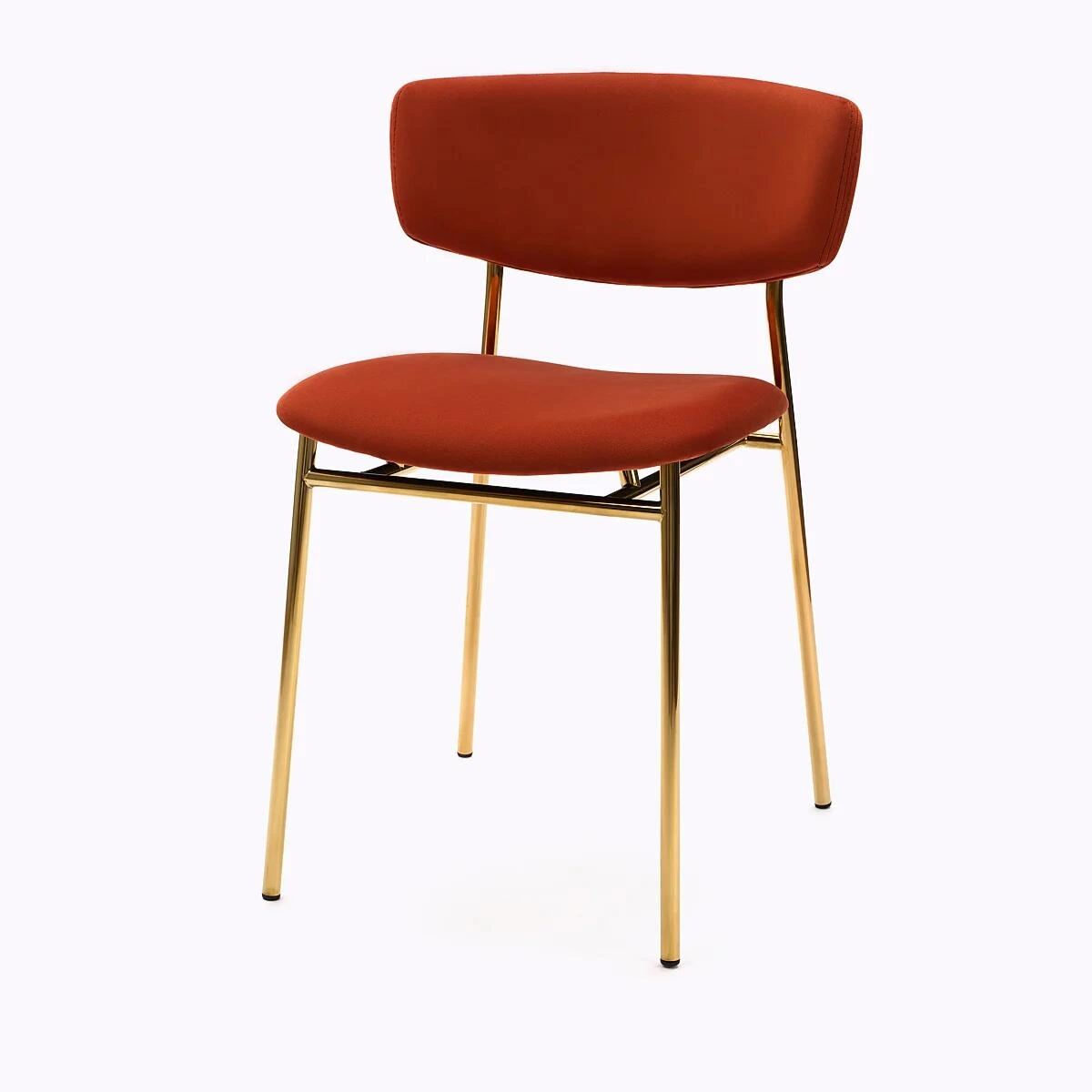 Стул Deimos, микровелюр кирпичный, опоры золото изображение Стул Deimos, микровелюр кирпичный, опоры золото фото