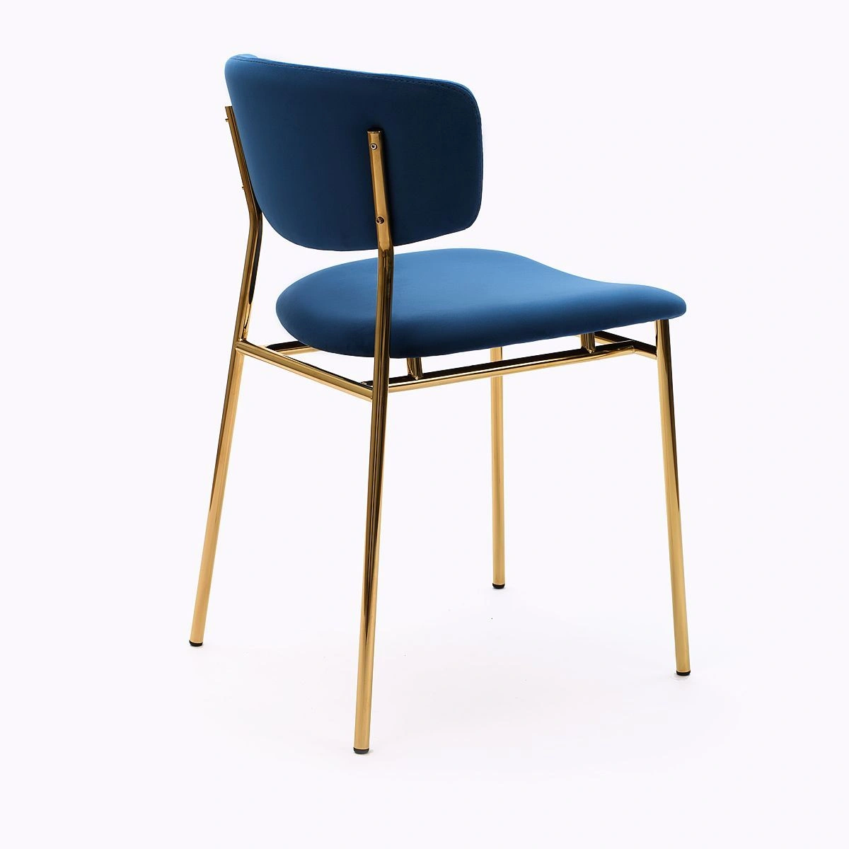 Стул Deimos, микровелюр синий, опоры золото изображение Стул Deimos, микровелюр синий, опоры золото фото