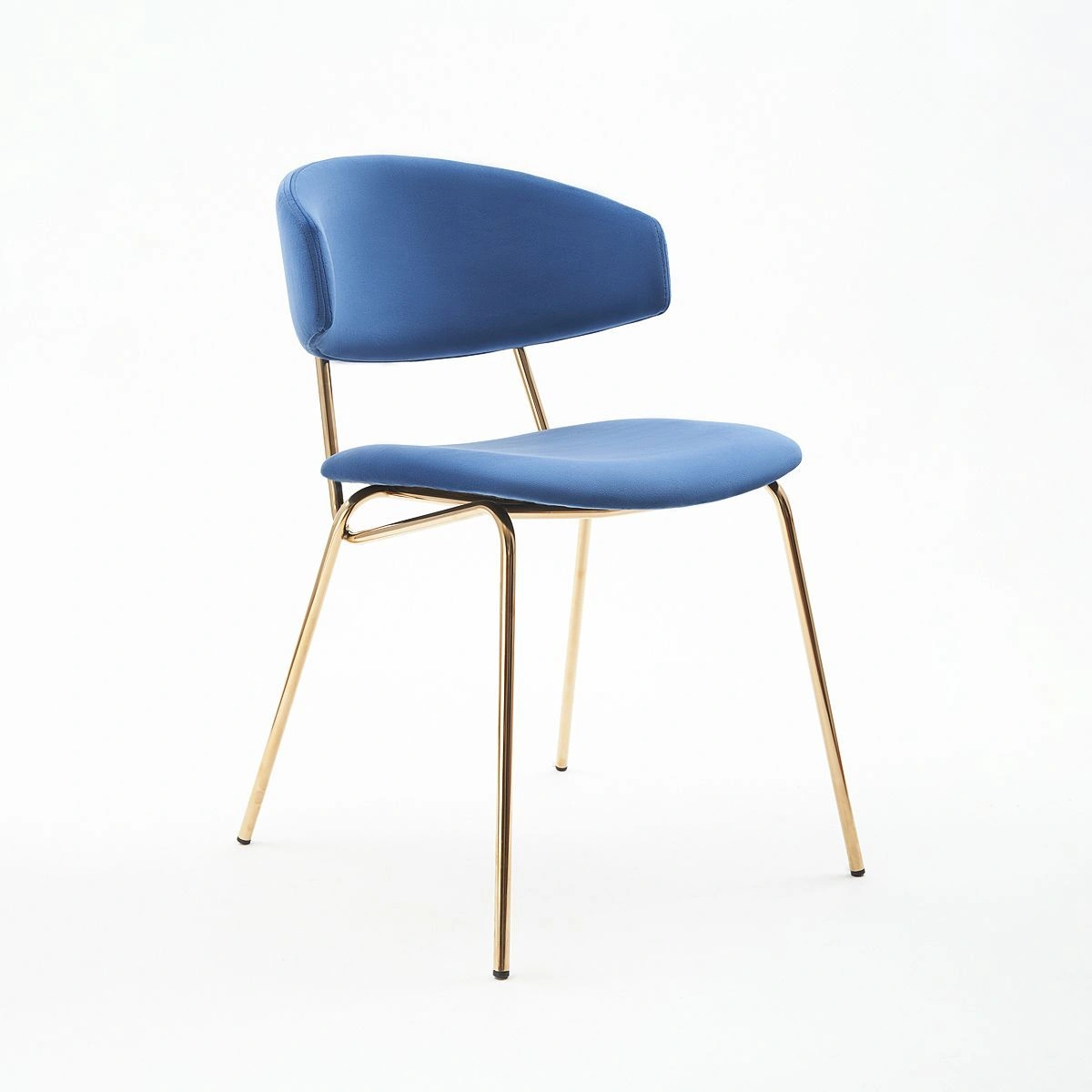Стул Verdi, микровелюр синий, опоры золото изображение Стул Verdi, микровелюр синий, опоры золото фото