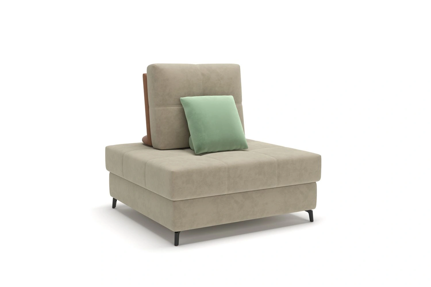 Reef кресло с ящиком замша бежевый изображение Reef кресло с ящиком замша бежевый фото