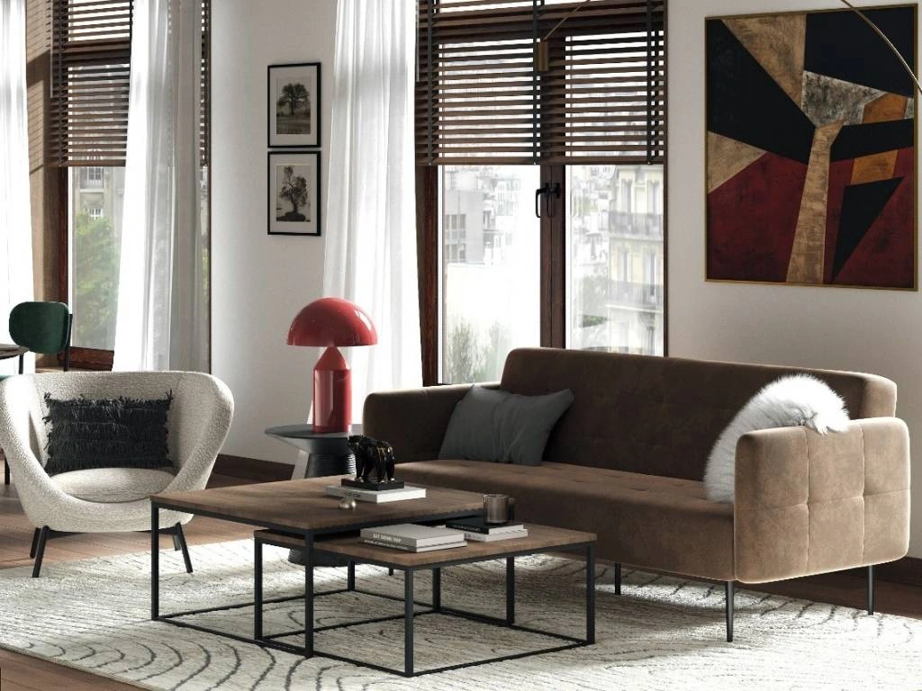 Диван Monaco и столики Loft от производителя мягкой мебели, обеденных столов и стульев Top Concept