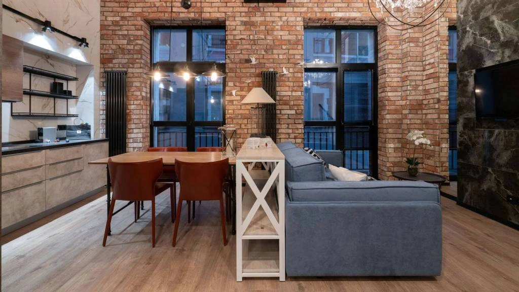 Зонирование кухни Зонирование кухни при помощи дивана