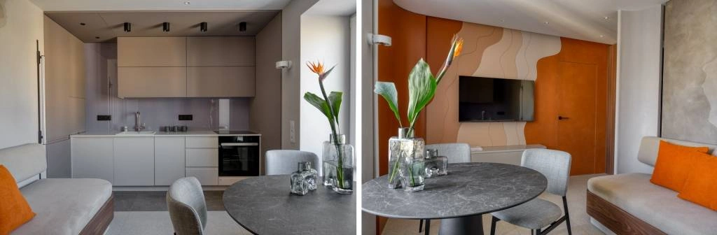 Круглый стол Ikon и стулья из рогожки Yoko в проекте квартирный вопрос Круглый стол Ikon и стулья из рогожки Yoko в проекте квартирный вопрос