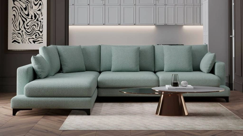 Диван Oscar рогожка в пастельных тонах Диван Oscar рогожка в пастельных тонах