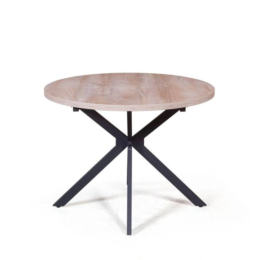 Стол круглый раздвижной Vegas в стиле лофт металлическая опора и столешница лдсп под дерево