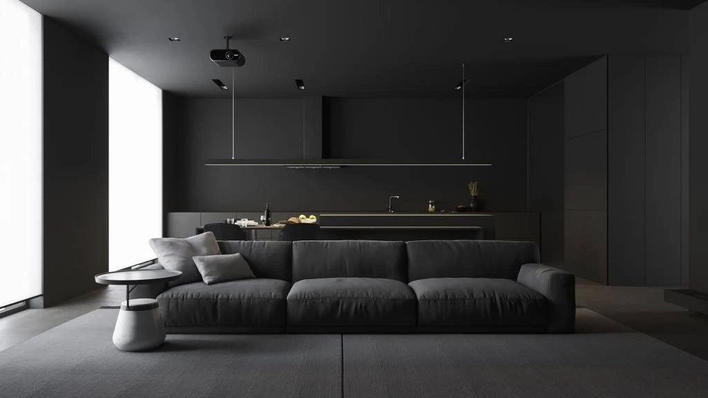 Интерьер в стиле минимализм тотал блэк Интерьер в стиле минимализм тотал блэк