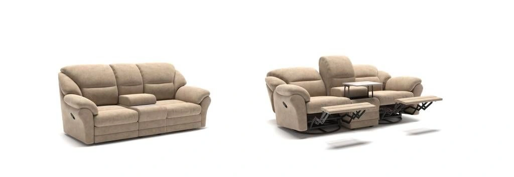 Диван с двумя реклайнерами San-Remo