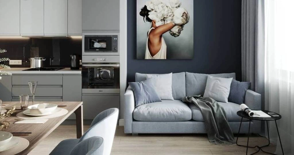 Прямой диван на кухне Прямой диван на кухне