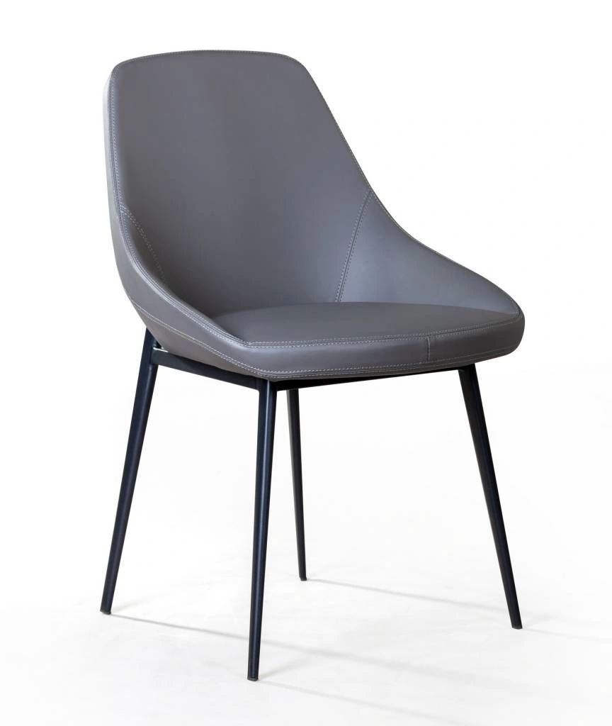 стул из экокожи серый
