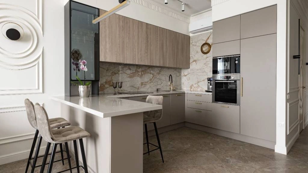 Полубарный стул Uno бежевый