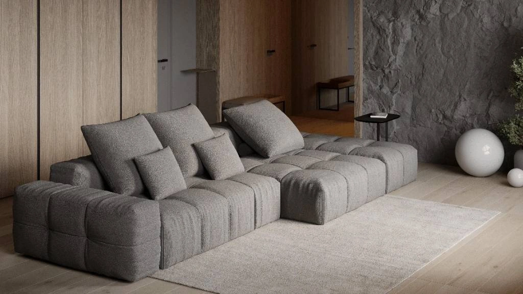 Модульный диван серый Модульный диван серый